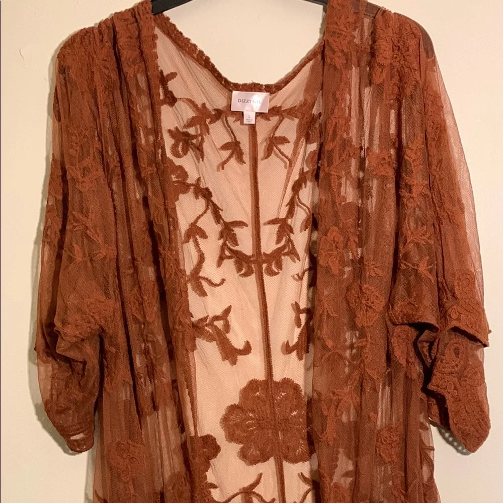 Dizzy Rust Lace Overlay - Picture 1 of 7